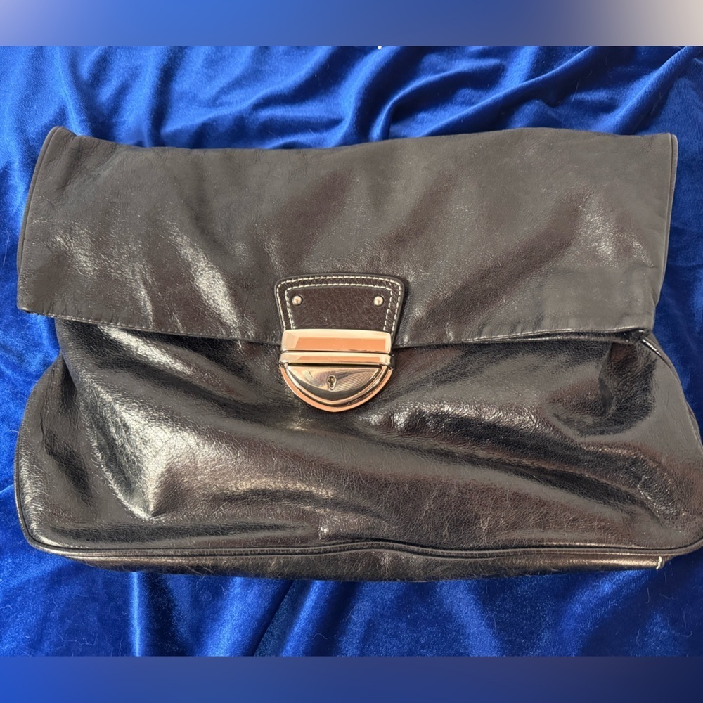 Cynthia Rowley Foldover Y2k Leather Clutch